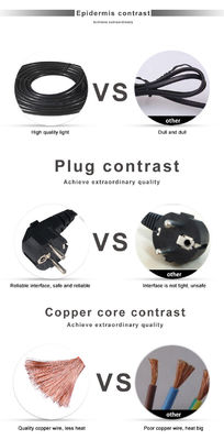 1.0Mm Retractable Laptop Power Cord Iec C14 Assembly 60320 C14 To Euro 3Pin