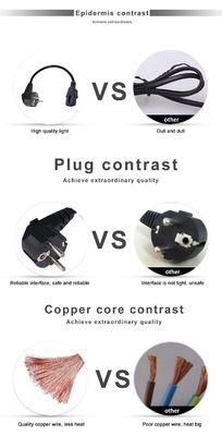 Pse Pdu Locking Plug Power Cable with Rewireable Schuko CEE 77 to IEC15 Connector