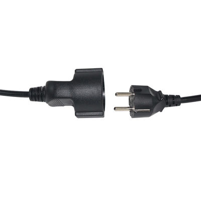 Cee 7/7 Cord 16A Plug Power Female To Male Schuko Extension European Cable 2 Meters