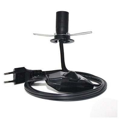 6ft European 2 Prong AC Power Extension Cord E12 Set with Wire Clip and Edison Lamp Socket