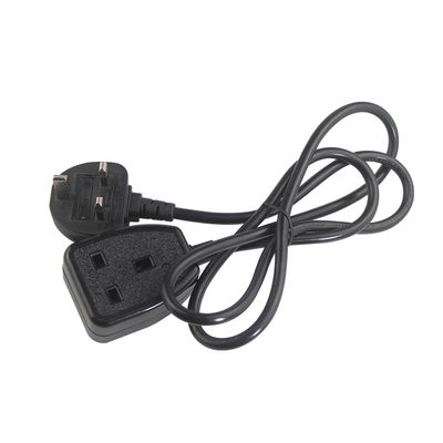 0.75M Male To Female Kettle Lead Three Phase Power Cord For UK Power Supply