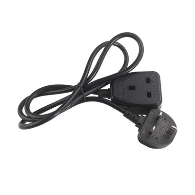 0.75M Male To Female Kettle Lead Three Phase Power Cord For UK Power Supply