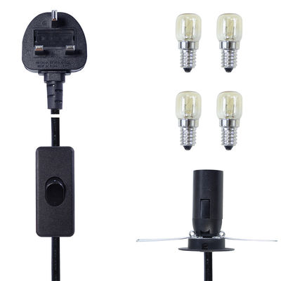 E14 Holder Himalayan Salt Lamp Power Cord with 1.2M Cable Length and 303 On/Off Switc