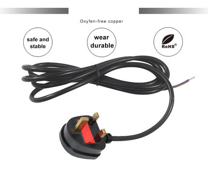 H05vv-f 3*0.5mm2/0.75mm2 IEC Female End Type UK 3 Prong Cable for Desktop PDU Connector