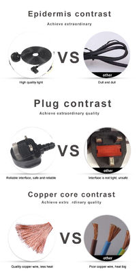 5m Cplug Reducer B Uk Plug To Iec 90 Degree C13 Power Cord with Pure Copper Conductor