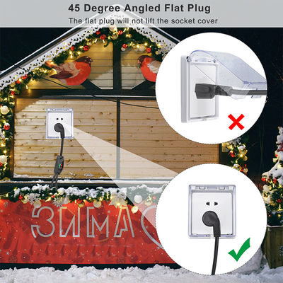 Optional 125V 15A NEMA 5-15 Plug to 515 Dual Outlets US 3Pin On Off Switch Power Extension Cord Y Splitter