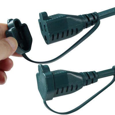 IP11 Green Color Multi Ways Us Cord 515P To 3X Nema 515R Electrical Outlet Mains Power Cable Splitter