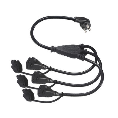 Outdoor Waterproof Extension Cord 3 Prong AC Outlet NEMA Male To 3 Female 515R