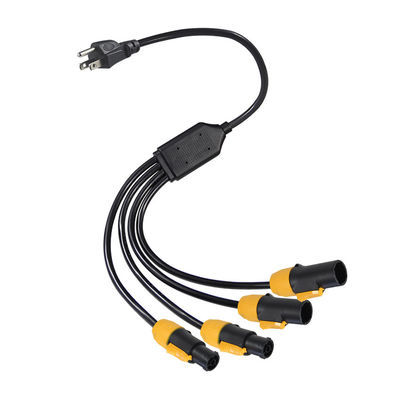 PowerCON True1 Connector 4 Y Splitter Iec Electric Socket Cord Extension Pdu Usa Power Supply Cable