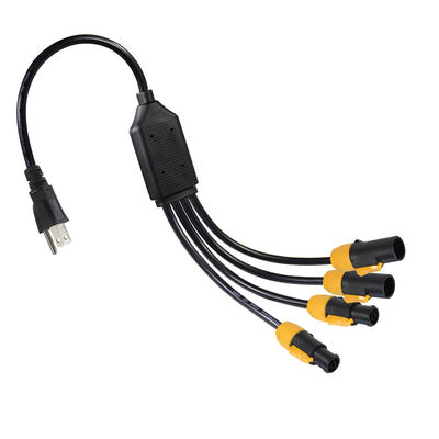 PowerCON True1 Connector 4 Y Splitter Iec Electric Socket Cord Extension Pdu Usa Power Supply Cable