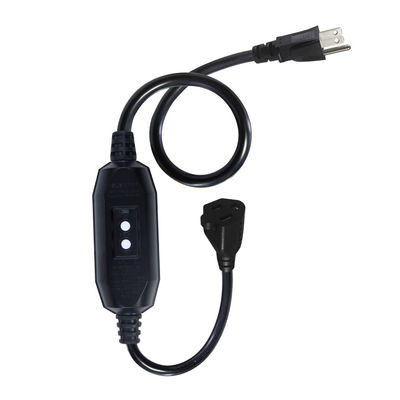 GFCI NEMA 515P To 515R AC Power Cord for PC Laptop Supply Cable 4 Ft Black Extension Wire