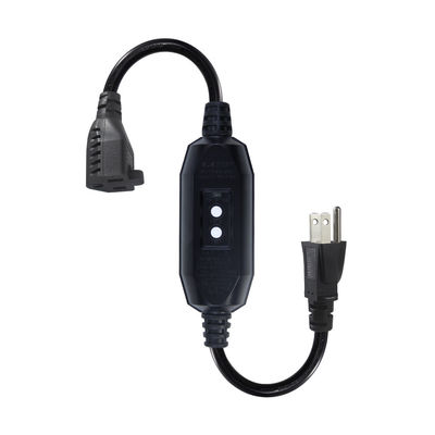 GFCI NEMA 515P To 515R AC Power Cord for PC Laptop Supply Cable 4 Ft Black Extension Wire