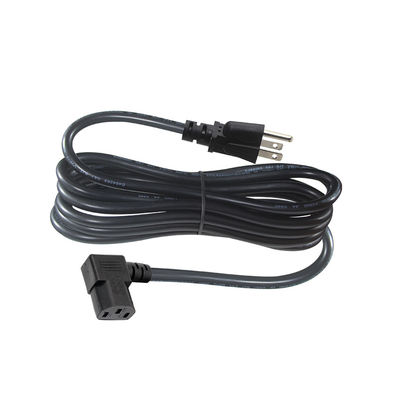 USA 3 Pin Plug to Right Angle IEC C13 Power Cord Cable for Computer 90 Degree C13 Connector