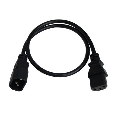 VDE Certified 3Ft IEC C13 to C14 Male to Female Extension Cable for UPS Desktop PC