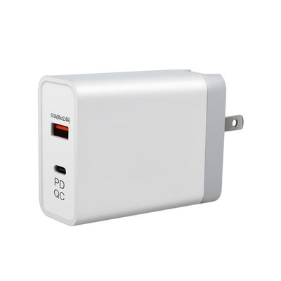 240V 45W QC 3.0 Wall Plug Power Supply Adapter For Euro Usb C 2m Cable