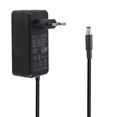 EU Wall Plug 1M 22AWG Power Supply Adapter 12V 5A 5521Mm For LED CCTV Camera