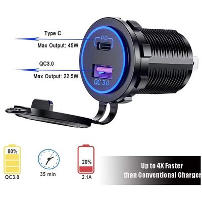 OEM/ODM Welcome 5V Pd 45W Qc And Charging Usb C Cigarette Lighter Car Charger Adapter