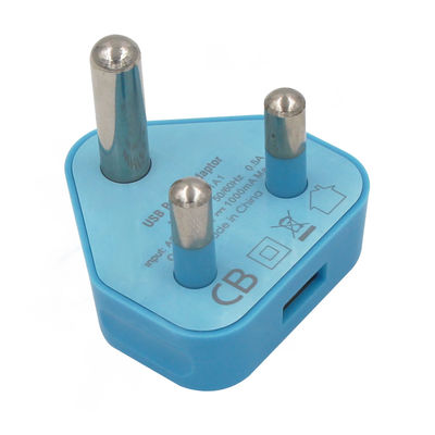 South African India Plug Power Supply Adapter Mobile Phone Power Adapter 5Volt 3Pin