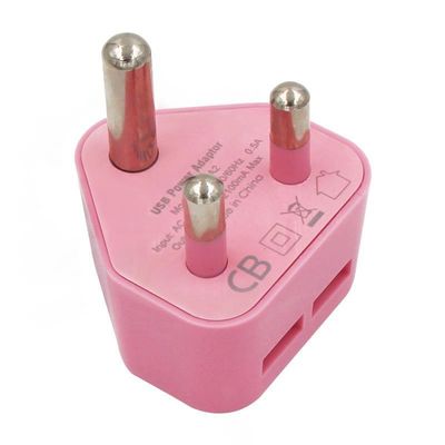 South African India Plug Power Supply Adapter Mobile Phone Power Adapter 5Volt 3Pin