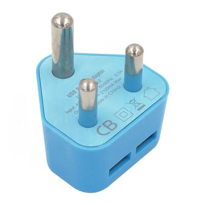 South African India Plug Power Supply Adapter Mobile Phone Power Adapter 5Volt 3Pin
