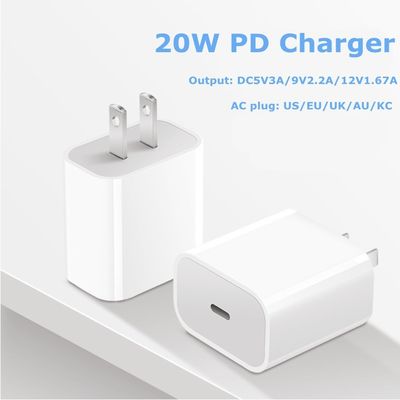 QC Dual Port 20W USB C Charger For Video Game Players Fast Charging