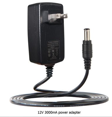 36W Wall Mounted 12V 3A  Power Supply Adapter with EU US AU UK Plugs 100-240V