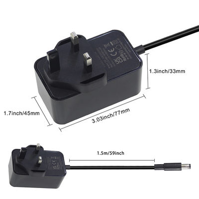 12V 1.5A British Ac To DC 5.5*2.1 5.5*2.5mm  Power Supply Adapter with ROHS certificate