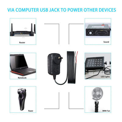 AU Plug In Dc Power Supply Adapter 5V 3A Output for LED Monitor and Quick Charging