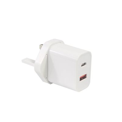 1A+1C USB Travel Charger Quick Charge Type C Fast 30W Wall UK Qc Charging