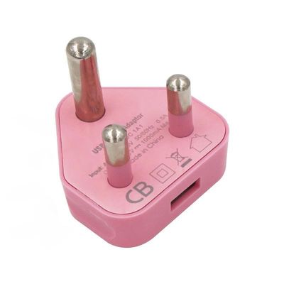5V 2.1A Dual USB Charger Travel Power Adapter for South Africa and India
