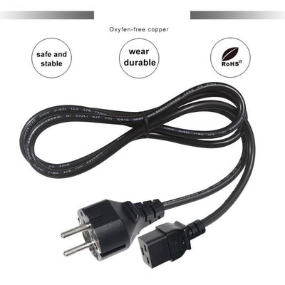30A 240V Cable  1.5mm Shuko VDE Amplifier Cord IECC19 Female Connector Pdu Ac Power Plug