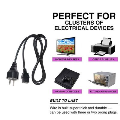 30A 240V Cable  1.5mm Shuko VDE Amplifier Cord IECC19 Female Connector Pdu Ac Power Plug
