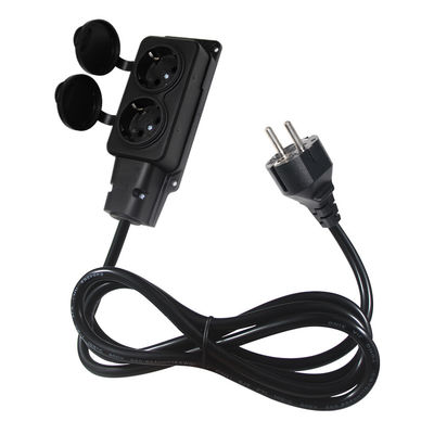 Europe Schuko Cords Adapter Type F plug Cable Power socket 4x outlets Eu Extension Cord