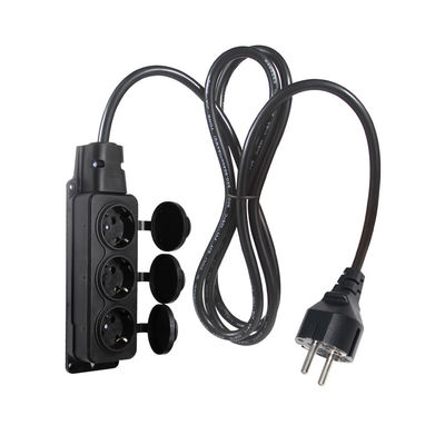 Europe Schuko Cords Adapter Type F plug Cable Power socket 4x outlets Eu Extension Cord