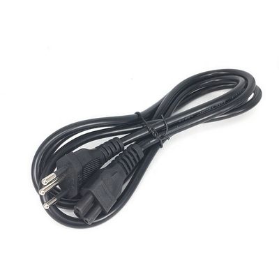 IEC320 C5 3 Round Pin Power Cord For Brazil NBR14136 Standard 3x0.75 Square Core