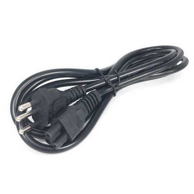 IEC320 C5 3 Round Pin Power Cord For Brazil NBR14136 Standard 3x0.75 Square Core