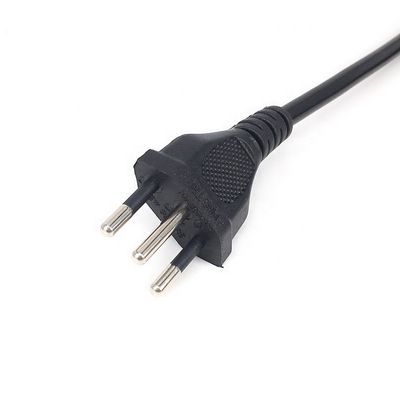 IEC320 C5 3 Round Pin Power Cord For Brazil NBR14136 Standard 3x0.75 Square Core