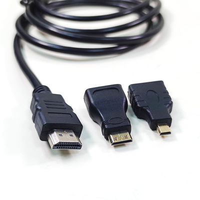 1.5m Male To Male HDMI Cable 3 In 1 For Video Camera And Tablet PC To TV