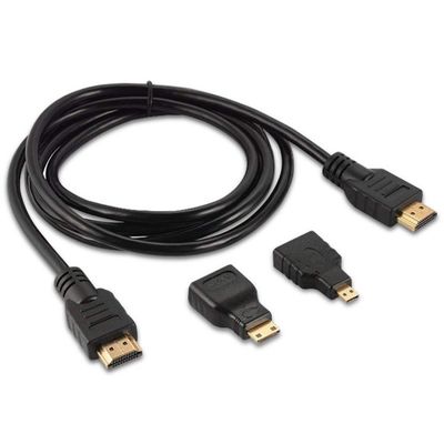 1.5m Male To Male HDMI Cable 3 In 1 For Video Camera And Tablet PC To TV