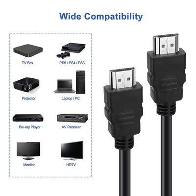 OEM/ODM 3m 4K 3D HDMI Cable Gold Plated Male To Male Video Cable PVC Molding