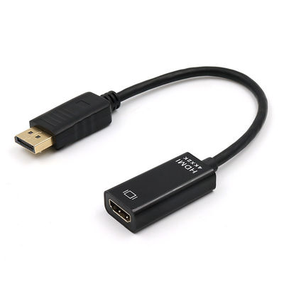 ABS Coaxial Gold Plated Displayport Male DP To HDMI Cable Adapter For Projector