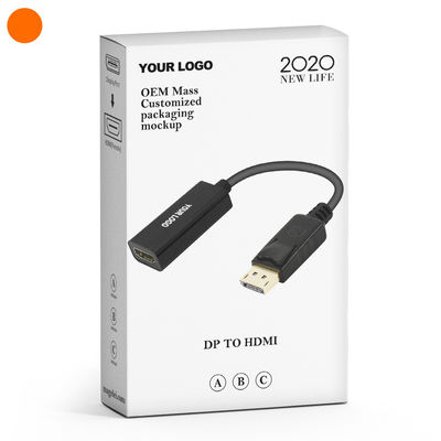 ABS Coaxial Gold Plated Displayport Male DP To HDMI Cable Adapter For Projector