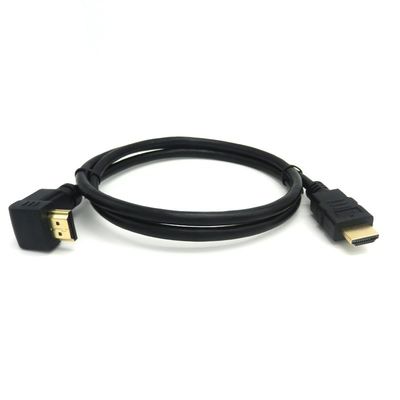 90 Degree Angled Gold Connector 2.0V 4K 60Hz HDMI Cable 1.5m For Multimedia