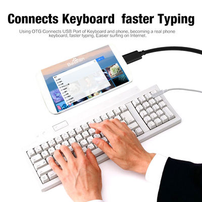 20cm Type C To USB Type A Female OTG Cable Adapter Customized