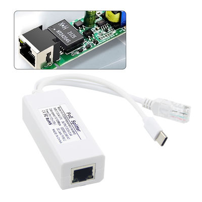 USB From 48 Volt POE Splitter To 12V Camera 802.3af USB Type C Single Lan Port 1A 1.2A