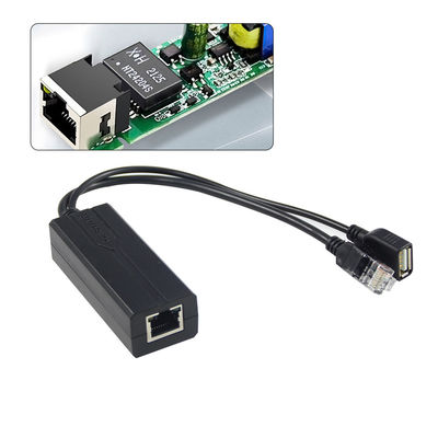 48V to 5V 2.4A PoE Splitter USB Type A Female 802.3af Power Over Ethernet Splitter