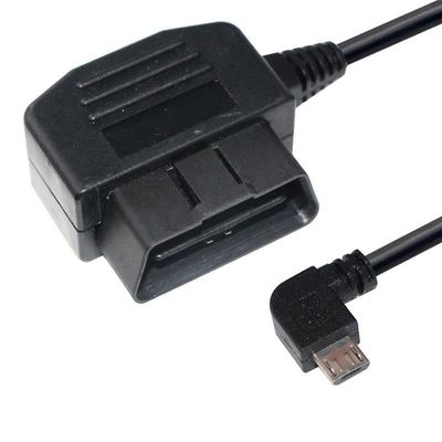Cars OBD Charging Cable 24 64Awg 5V/2A OBD2 16pin To Right Angle Micro 5P Diagnostic Tool