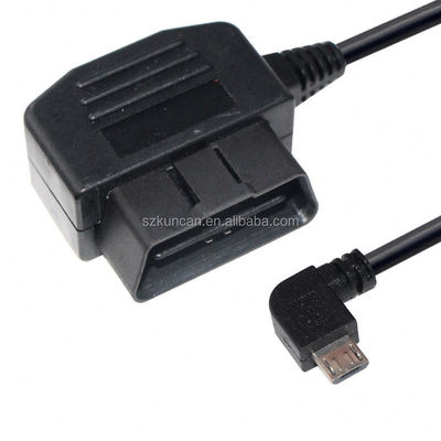 24W Micro USB Cable Connector for Gps DVR Camcorder Tablet E-dog Phone OBD II 16pin Charger