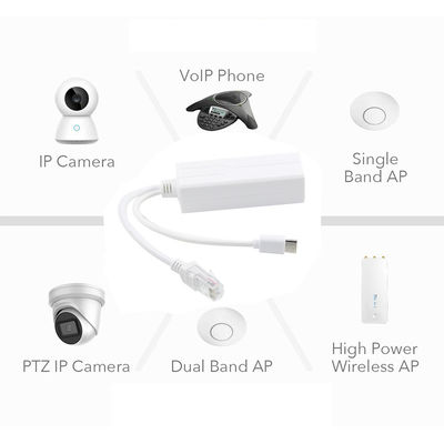 1Gbps Switch Capacity USB Type-c Poe Splitter For Power And Ethernet Rj45 Shield Plug