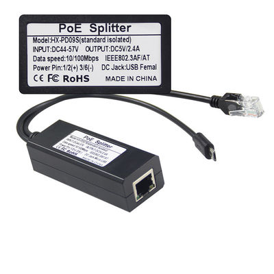 12v 2a Type C and Lan Port RJ 45 Connect USB Poe Splitter for Power Over Ethernet